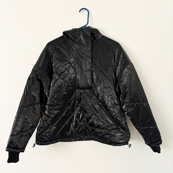 Free People Movement Black Polar Ice Puffer Pullover Hooded Ski Jacket Size XS - Picture 5 of 12